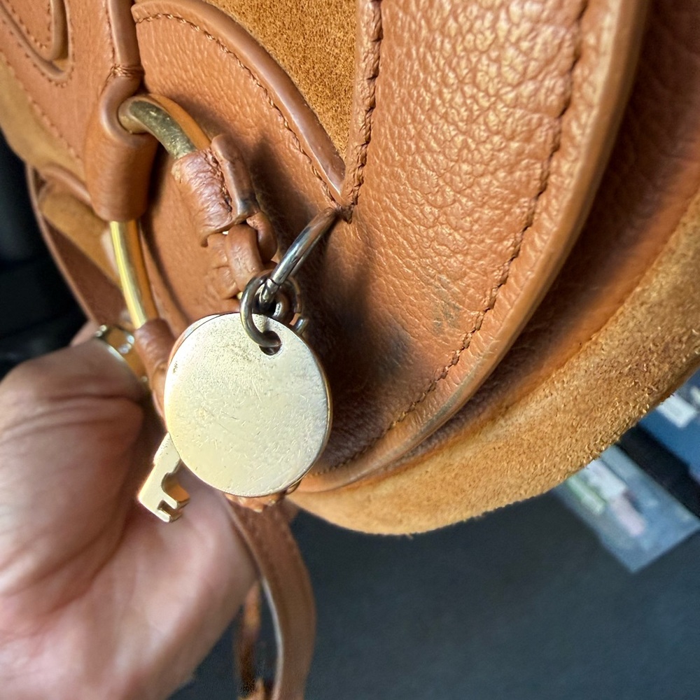 See By Chloe Small Brown Suede & Leather Crossbody Bag - Picture 13 of 13